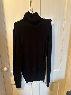 Calvin Klein Black Turtleneck Sweater - Slim Knit
